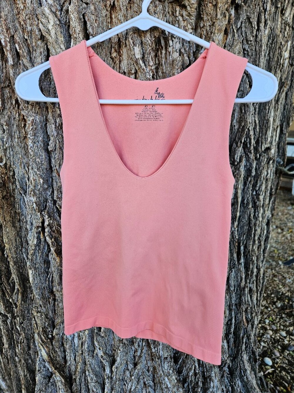 Intimately Free People Clean Lines Seamless Tank Top M/L Coral Pink